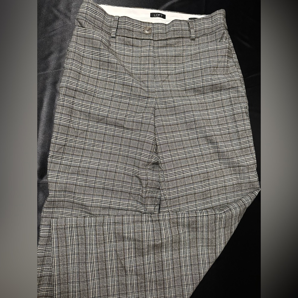 LOFT Plaid Trousers